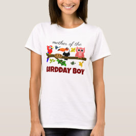 Schattigee Illustratie Vogels Mom's Bird Verjaarda T-shirt