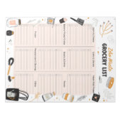 Schattigee illustratie Zero Waste Grocery boodscha Notitieblok (Voorkant)