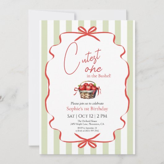 Schattigee in de Bushel eerste verjaardagsuitnodig Bedankkaart (Voorkant)