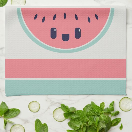 Schattigee in een meloen watermeloen theedoek (Gevouwen)