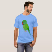 Schattigee Indiase ringneck parkiet T-shirt (Voorkant volledig)