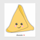 Schattigee Indiase Samosa Kawaii Karakter Sticker (Vel)