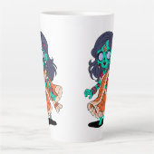 Schattigee Indiase zombie Latte Mok (Voorkant)