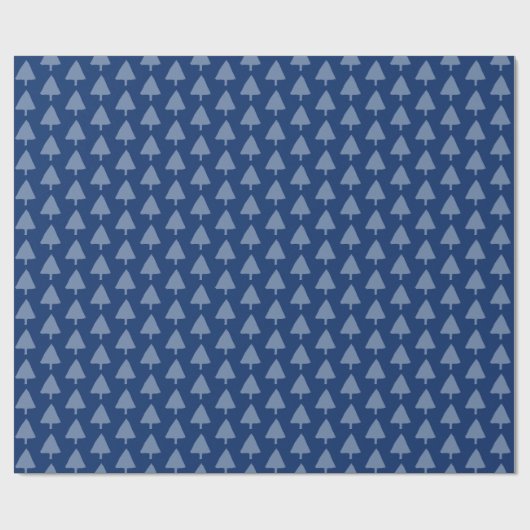 Schattigee Indigo Blue Winter Tree Waterverf Cadeaupapier (Vlak)