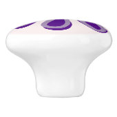 Schattigee Indigo Flower Doodle Keramische Knop (Zijkant)