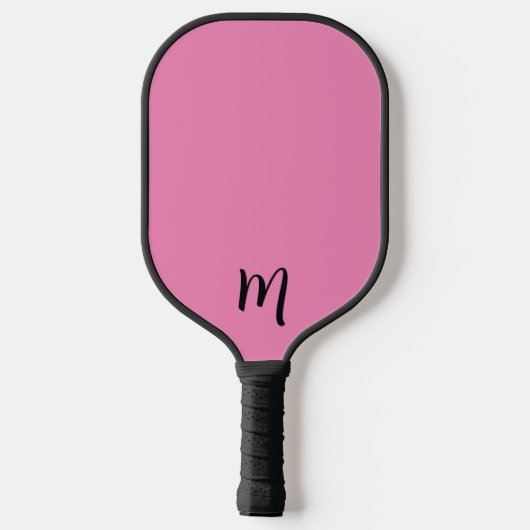 Schattigee Initialen op Roze | monogram Pickleball Paddle (Achterkant)