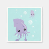 Schattigee inktvispapieren servetten (Voorkant)