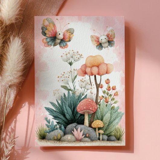 Schattigee Insecten Bugtastic Pink Girl Kids Verja Kaart