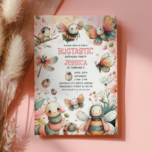 Schattigee Insecten Bugtastic Pink Girl Kids Verja Kaart