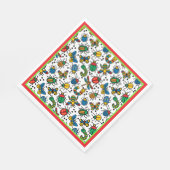 Schattigee insecten en insecten partij servet (Hoek)