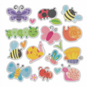 Schattigee insecten en insecten sticker (Voorkant)