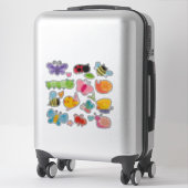 Schattigee insecten en insecten sticker (Koffer)