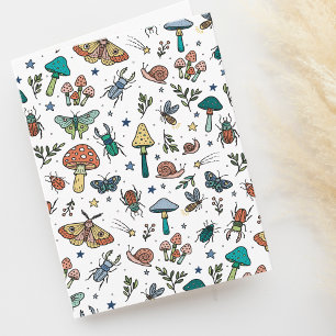Schattigee insecten en paddenstoelen Night Forest Kaart
