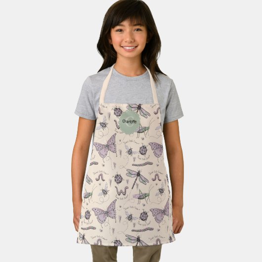 Schattigee Insecten Vlinderlibel Kinderen Schort (Insitu)