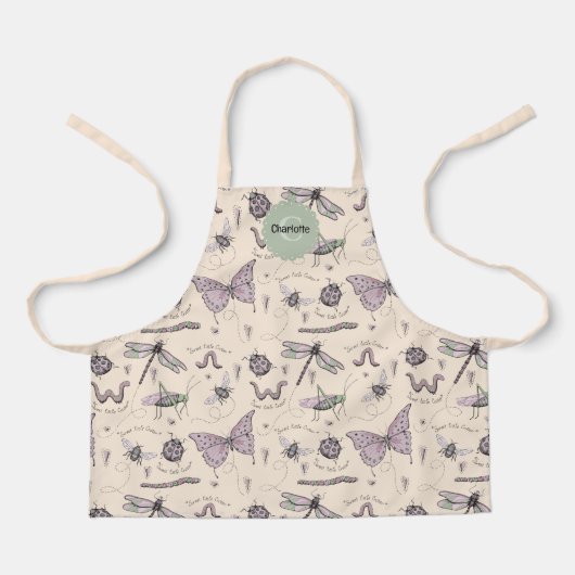 Schattigee Insecten Vlinderlibel Kinderen Schort (Voorkant)