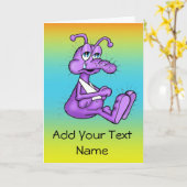 Schattigee insectenbeestjes worden gezond kaart (Gele Bloem)