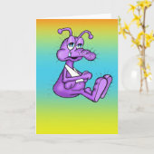 Schattigee insectenbeestjes worden gezond kaart (Gele Bloem)