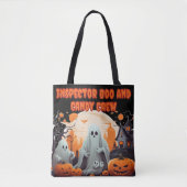 Schattigee inspecteur Boo en Snoep Crew Tote Bag (Voorkant)