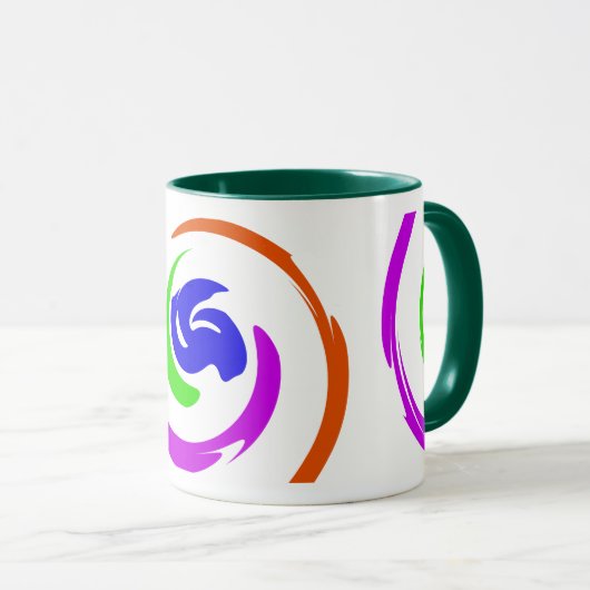 Schattigee Inspirerend levendige kleurrijke Abstra Mok (Voorkant rechts)