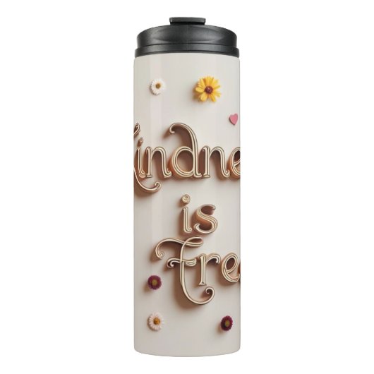 Schattigee Inspirerend Quote Thermische Tumbler Thermosbeker (Voorkant)