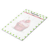 Schattigee inventarislijst van kersenpantry's notitieblok (Schuin)