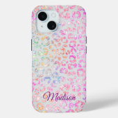 Schattigee iriserende Animal print glitter monogra Case-Mate iPhone Case (Achterkant)