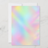 Schattigee iriserende eenhoorn faux glitter kerst kaart (Achterkant)