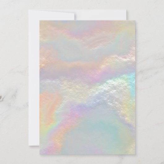 Schattigee iriserende faux gouden glitter kerst kaart (Achterkant)