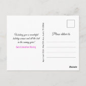 Schattigee iriserende gouden glitter kerst nieuwja briefkaart (Achterkant)