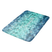 Schattigee iriserende turquoise zeemeermin faux gl badmat (Gekanteld)