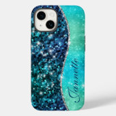 Schattigee iriserende turquoise zeemeermin faux gl Case-Mate iPhone case (Achterkant)