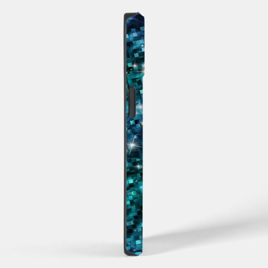 Schattigee iriserende turquoise zeemeermin faux gl Case-Mate iPhone case (Achterkant / Rechts)