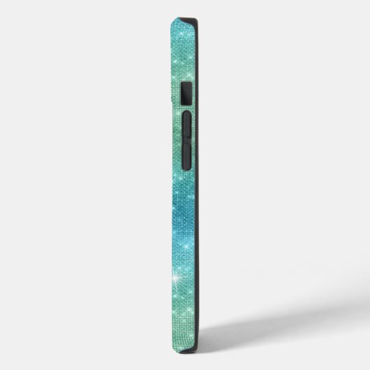 Schattigee iriserende turquoise zeemeermin faux gl Case-Mate iPhone case (Achterkant / Links)