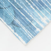 Schattigee iriserende turquoise zeemeermin faux gl fleece deken (Hoek)