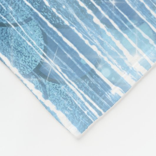 Schattigee iriserende turquoise zeemeermin faux gl fleece deken (Hoek)