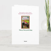 Schattigee Irish Santa Ezels Christmas Kaart (Achterkant)