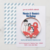 Schattigee islamitische familie verjaardag Kaart (Voorkant / Achterkant)