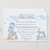 Schattigee islamitische geboorteaankondiging van b aankondiging (Voorkant)