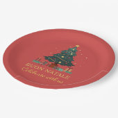 Schattigee Italiaanse Buon Natale Custom Tree Papieren Bordje (Gekanteld)