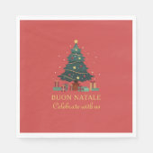 Schattigee Italiaanse Buon Natale Custom Tree Servet (Voorkant)