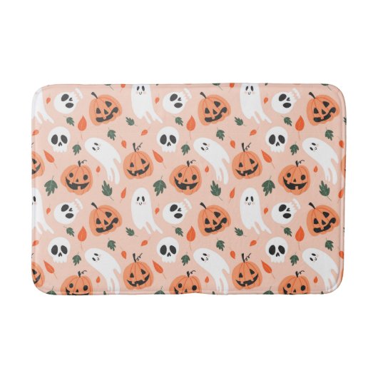 Schattigee Jack-O-Lantern & Ghost Pattern Badmat (Voorkant)