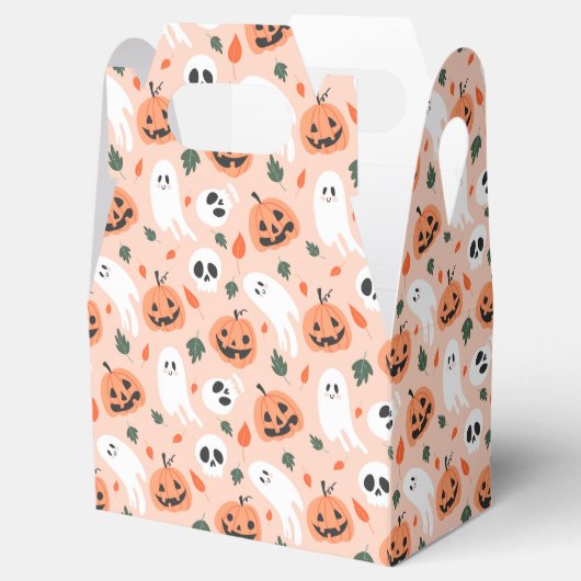 Schattigee Jack-O-Lantern & Ghost Pattern Bedankdoosjes (Geopend)