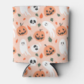 Schattigee Jack-O-Lantern & Ghost Pattern Blikjeskoeler (Voorkant)