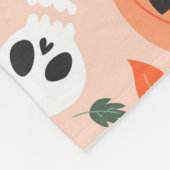 Schattigee Jack-O-Lantern & Ghost Pattern Fleece Deken (Hoek)