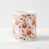 Schattigee Jack-O-Lantern & Ghost Pattern Grote Koffiekop (Voorkant)