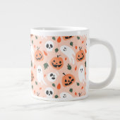 Schattigee Jack-O-Lantern & Ghost Pattern Grote Koffiekop (Rechts)