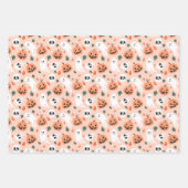 Schattigee Jack-O-Lantern & Ghost Pattern Inpakpapier Vel (Voorkant 2)