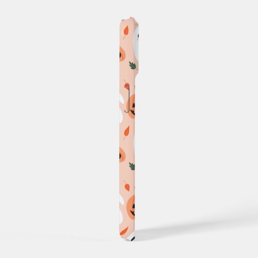 Schattigee Jack-O-Lantern & Ghost Pattern iPhone 15 Case (Rechterkant)