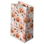 Schattigee Jack-O-Lantern & Ghost Pattern Klein Cadeauzakje (Achterkant Gekanteld)