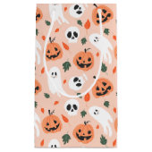 Schattigee Jack-O-Lantern & Ghost Pattern Klein Cadeauzakje (Voorkant)